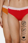 Zivame Anti-Microbial Low Rise Full Coverage Bikini Panty (Pack of 2) - Multicolor — thumbnail 1